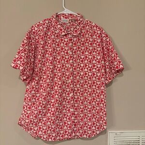 Vintage Act III Heart Print Shirt
